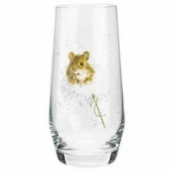 Wrendale Designs Set of 4 Hiball Glasses - Elegant Drinkware for Home & Gifts -HARTS OF STUR Sales WNA4313 XG Wrendale Designs Hi Ball Assorted Country Animals 4