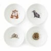 Wrendale Designs Set of 4 Ceramic Cereal Bowls - Badger, Hedgehog, Fox & Owl - Perfect for Breakfast or Snacks -HARTS OF STUR Sales WNB4078 XB Wrendale Designs Cereal Bowl Set Of 4 Assorted