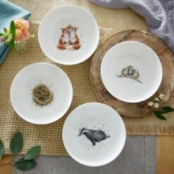 Wrendale Designs Set of 4 Ceramic Cereal Bowls - Badger, Hedgehog, Fox & Owl - Perfect for Breakfast or Snacks 11 Wrendale Designs Set of 4 Ceramic Cereal Bowls - Badger, Hedgehog, Fox & Owl - Perfect for Breakfast or Snacks -HARTS OF STUR Sales WNB4078 XB Wrendale Designs Cereal Bowl Set Of 4 Assorted 3