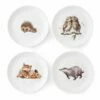 Wrendale Designs Set of 4 Coupe Plates, 21cm - Badger, Hedgehog, Fox & Owl | Premium Tableware -HARTS OF STUR Sales WNB5658 XB Wrendale Designs Coupe Plate Set Of 4 21cm