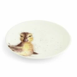 Wrendale Designs Set of 2 Bunny & Duckling Coupe Plates - Charming Tableware for Everyday Use -HARTS OF STUR Sales WND3994 XW Wrendale Designs Set of 2 Bunny And Duckling Coupe Plates 2