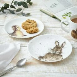Wrendale Designs Set of 2 Bunny & Duckling Coupe Plates - Charming Tableware for Everyday Use -HARTS OF STUR Sales WND3994 XW Wrendale Designs Set of 2 Bunny And Duckling Coupe Plates 5