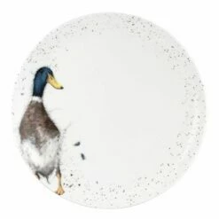 Wrendale Designs 10.5 Inch Duck Coupe Plate - Elegant Tableware for Dining & Decor