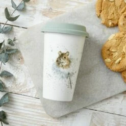 Wrendale Designs Mouse Travel Mug - Insulated Stainless Steel Drinkware for Hot & Cold Beverages -HARTS OF STUR Sales WNOH78753 XW Wrendale Designs Mouse Travel Mug 4