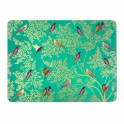 Sara Miller Chelsea Collection Set of 4 Green Placemats - Premium Table Mats for Dining & Decor -HARTS OF STUR Sales X0010549116 Sara Miller Chelsea Collection Set of 4 Placemats Green 2