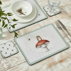 Wrendale Designs Set Of 6 Bee Placemats - Premium Table Mats for Dining & Kitchen -HARTS OF STUR Sales X0010569141 Wrendale Designs Set of 6 Bee Placemats 2