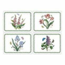 Portmeirion Botanic Garden Placemats Set of 4 - Elegant Table Mats for Dining
