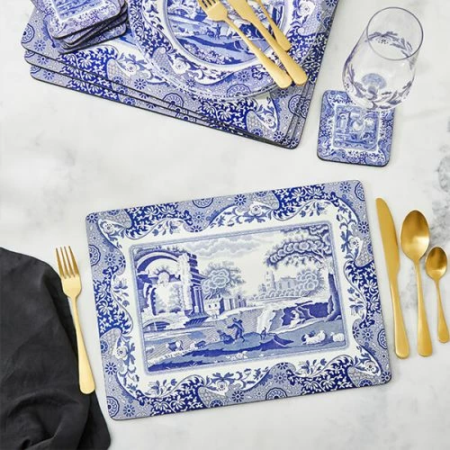Spode Blue Italian Set of 4 Placemats - Elegant Tableware for Stylish Dining 7 Spode Blue Italian Set of 4 Placemats - Elegant Tableware for Stylish Dining - Image 5