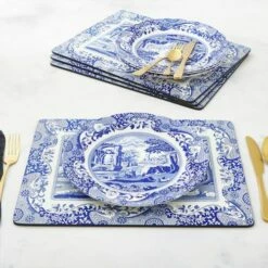 Spode Blue Italian Set of 4 Placemats - Elegant Tableware for Stylish Dining 13 Spode Blue Italian Set of 4 Placemats - Elegant Tableware for Stylish Dining -HARTS OF STUR Sales X0010648337 Spode Blue Italian Blue Italian Placemats Set of 4 5