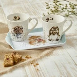Wrendale Designs 'Diet Starts Tomorrow' Mug & Tray Set - Humorous Drinkware Gift -HARTS OF STUR Sales X0011659139 Wrendale Designs Mug And Tray Set Diet Starts Tomorrow 2