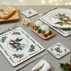 Portmeirion The Holly & The Ivy Set of 6 Placemats with 6 FREE Coasters | Festive Tableware -HARTS OF STUR Sales X0012568038V The Holly And The Ivy 6 Placemats with 6 FREE Coasters 2
