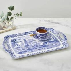 Spode Blue Italian Large Handled Tray - Elegant Tableware Serving Tray -HARTS OF STUR Sales X0019518337 Spode Blue Italian Blue Italian Large Handled Tray 3