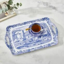 Spode Blue Italian Large Handled Tray - Elegant Tableware Serving Tray -HARTS OF STUR Sales X0019518337 Spode Blue Italian Blue Italian Large Handled Tray 4