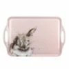 Wrendale Designs Large Handled Tray - Pink Rabbit | Elegant Tableware Tray -HARTS OF STUR Sales X0019519113 Wrendale Designs Large Handled Tray Pink Rabbit