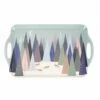 Sara Miller Frosted Pines Collection Large Handled Tray - Elegant Tableware for Festive Dining -HARTS OF STUR Sales X0019519114 Sara Miller Frosted Pines Collection Large Handled Tray