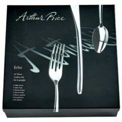 Arthur Price Signature Echo 42-Piece Cutlery Box Set with FREE 6 Tea Spoons | Premium Stainless Steel Cutlery -HARTS OF STUR Sales ZECH4201 Arthur Price Signature Echo 42pc Boxed Set 2