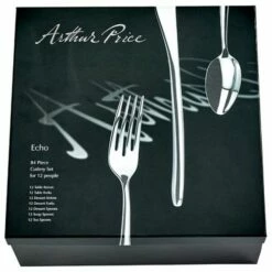 Arthur Price Signature Echo 84-Piece Cutlery Box Set with 12 Free Tea Spoons | Premium Stainless Steel Cutlery -HARTS OF STUR Sales ZECH8401 Arthur Price Signature Echo 84pc Boxed Set 2