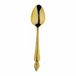 Clive Christian Empire Flame All Gold Table Spoon - Luxury Cutlery for Elegant Dining