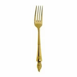 Clive Christian Empire Flame All Gold Table Fork - Luxury Cutlery for Fine Dining