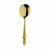 Clive Christian Empire Flame All Gold Soup Spoon - Luxury Cutlery for Elegant Dining -HARTS OF STUR Sales ZEFG0050 Clive Christian Empire Flame All Gold Soup Spoon