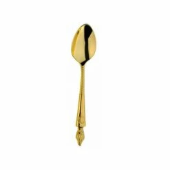 Clive Christian Empire Flame All Gold Coffee Spoon - Luxury Cutlery for Coffee Lovers