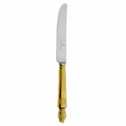Clive Christian Empire Flame All Gold Table Knife - Luxury Cutlery for Elegant Dining