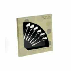 Arthur Price Classic Grecian Set of 6 Coffee Spoons - Elegant Stainless Steel Cutlery