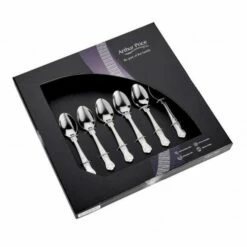 Arthur Price Classic Kings Set of 6 Stainless Steel Coffee Spoons - Elegant Cutlery for Tea & Coffee