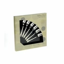 Arthur Price Classic Kings Set of 6 Stainless Steel Pastry Forks - Elegant Cutlery for Dining