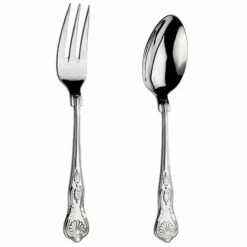 Arthur Price Classic Kings Serving Spoon & Fork Set - Elegant Cutlery for Dining