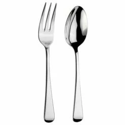 Arthur Price Classic Old English Serving Spoon & Fork Box Set - Elegant Cutlery for Dining