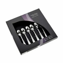 Arthur Price Classic Rattail Set of 6 Coffee Spoons - Premium Stainless Steel Cutlery