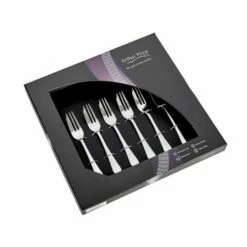 Arthur Price Classic Rattail Set of 6 Pastry Forks - Premium Stainless Steel Cutlery