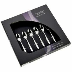Arthur Price Contemporary Willow Set of 6 Coffee Spoons - Elegant Stainless Steel Cutlery